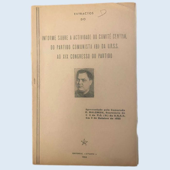 Informe atividade Comité Central do P.C.U. ao XIX Congresso do Partido
