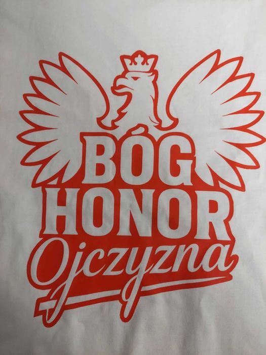 Koszulka patriotyczna t-shirt orzeł polska godło Bóg Honor Ojczyzna XL