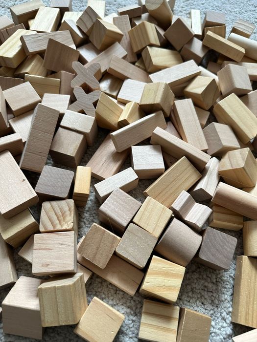 Klocki drewniane 150 sztuk