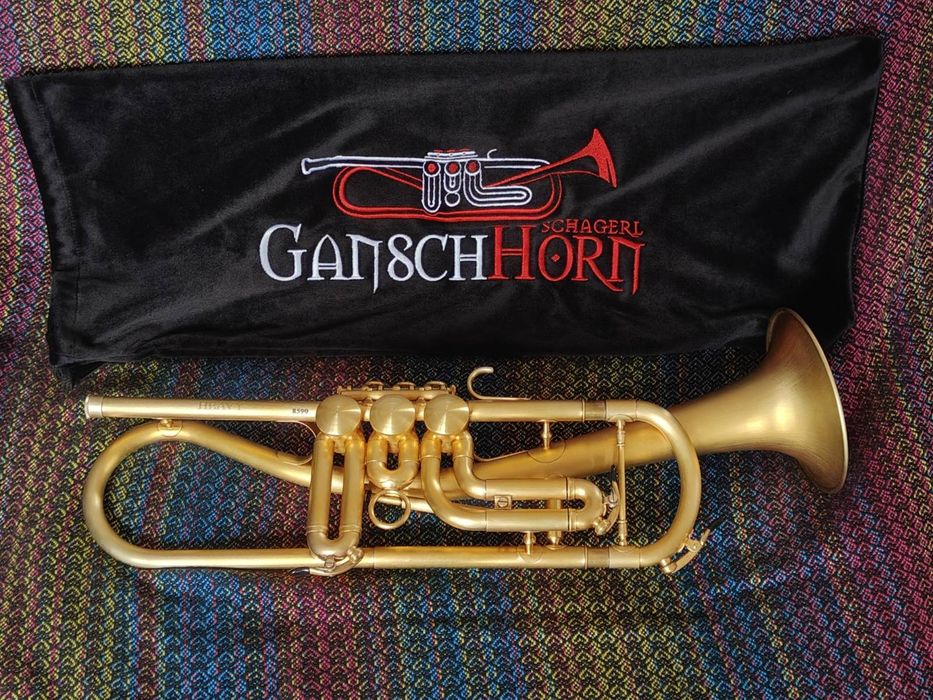 Trąbka Schagerl Ganschhorn heavy pozłacana