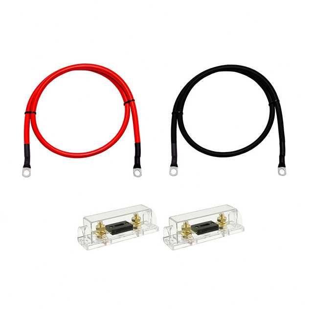Kit de cabos para bateria solar com fusíveis 150A