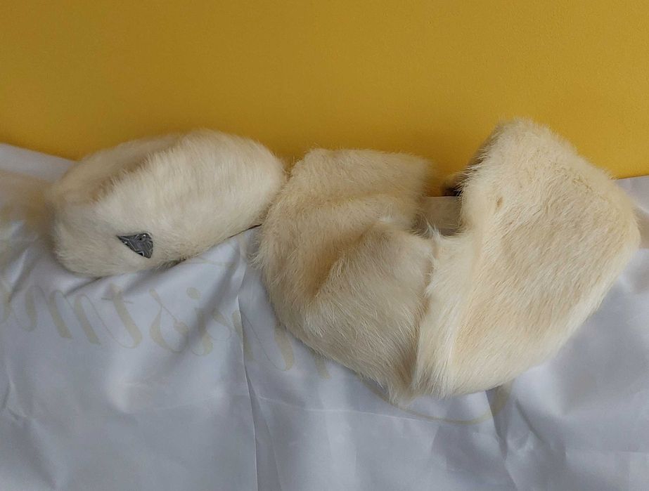 Beret i kołnierz z nutrii