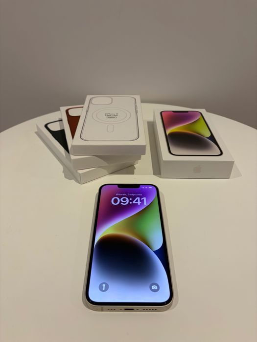 Apple iPhone 14 128GB (eSIM z USA) + 3 oryginalne etui