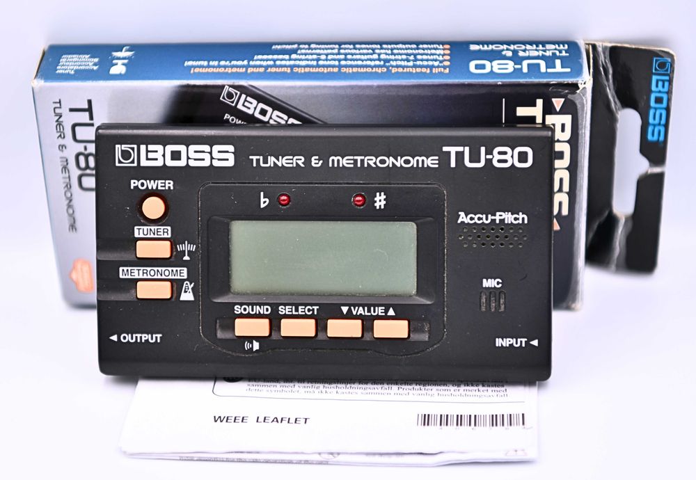 Tuner Boss TU-80, stroik do gitary LCD, metronom, muzyka + GRATIS!!!!