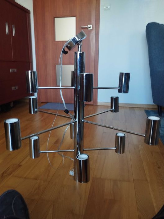 żyrandol chromowany