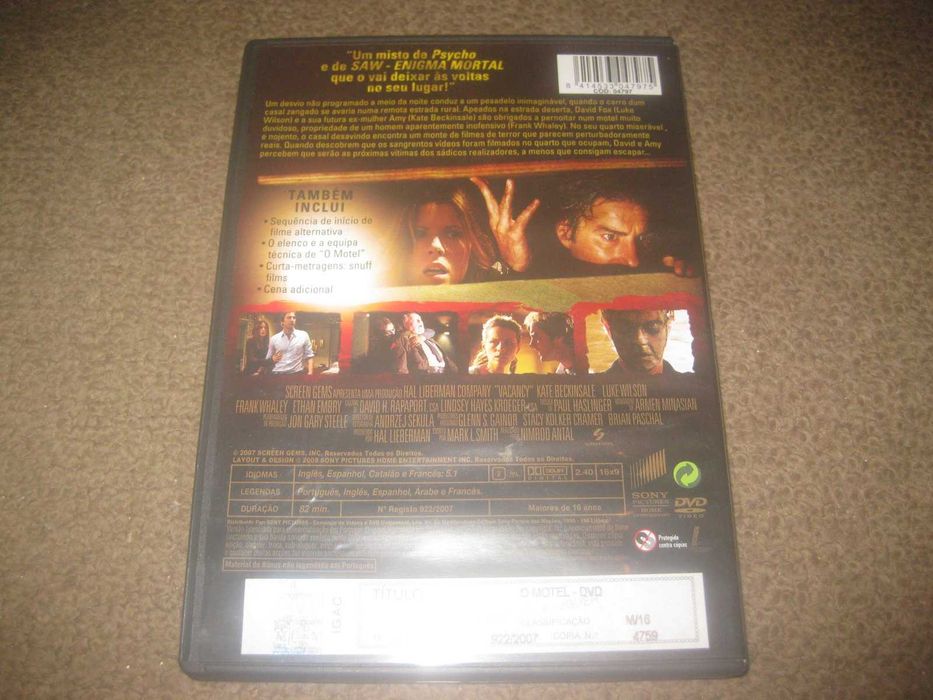 DVD "O Motel" com Kate Beckinsale