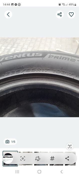 Opony letnie 17. 4 sztuki