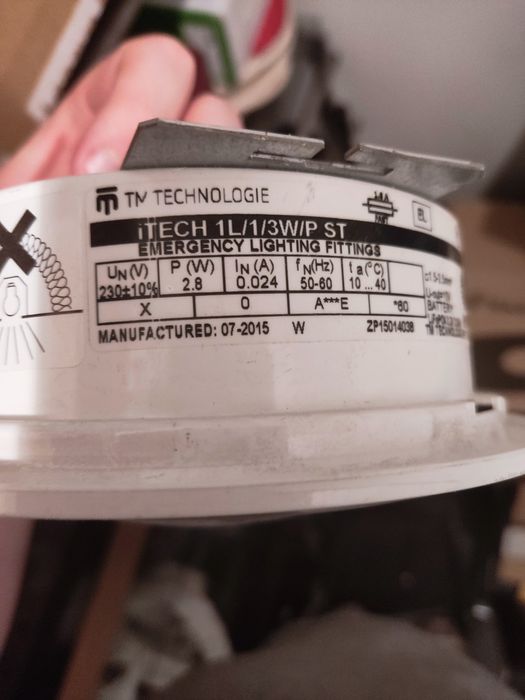 Oprawa awaryjna LED TM Technologie iTECH 1L | Ewakuacyjna | IP20