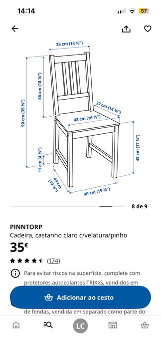 Cadeiras Pinntorp IKEA