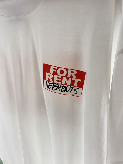 Футболка Vetements For Rent White / Red