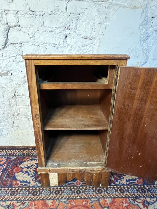 Rzezbiona szafeczka nocna art deco vintage retro prl