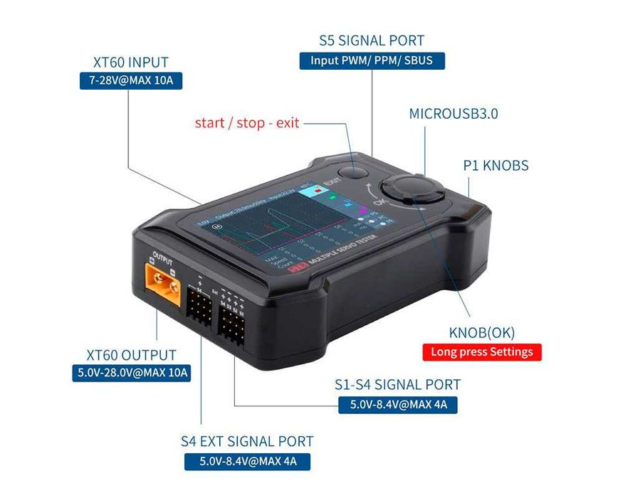 Сервотестер ToolkitRC ST8 Advanced Servo Tester