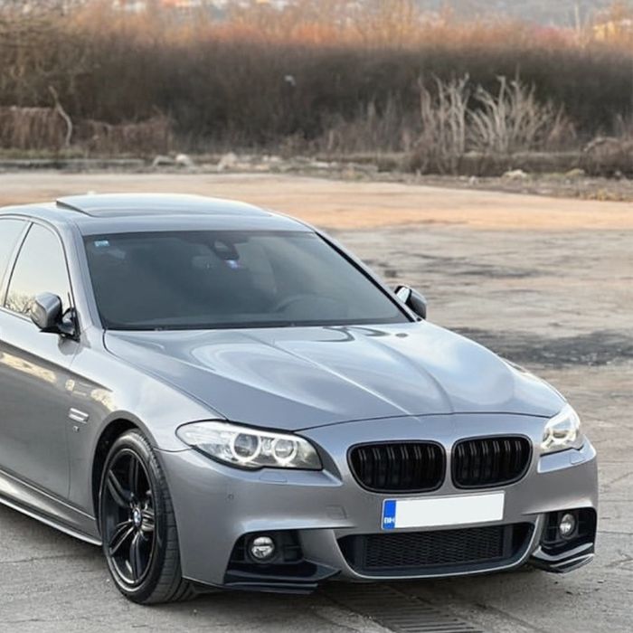 Накладки клыки бампера BMW F10 Ф10 диффузор спойлер сплиттер сплiтер
