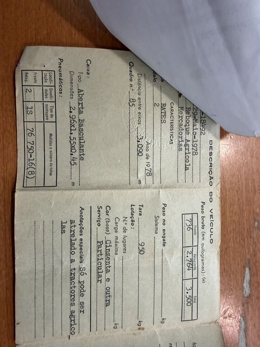 Vendo Reboque Basculante com documentos