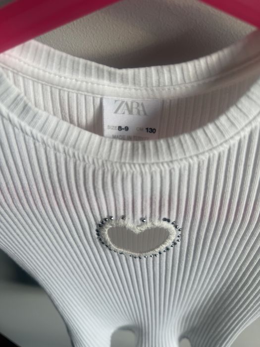 Biala bluzeczka bluzka Zara 122/134