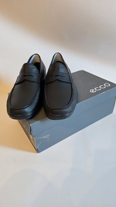 Чоловічі мокасини Ecco чорні 46р.
