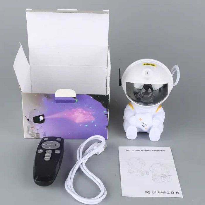 PROJEKTOR GWIAZD ASTRONAUTA -  Lampka Nocna Rzutnik Led Laserowy