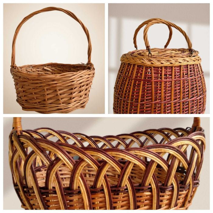 Плетеные корзины, пасхальные, праздничные для покупок, хранения