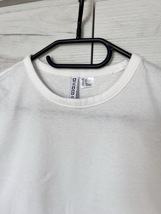 Biała krótka koszulka S H&M z krótkim rękawem bluzka basic