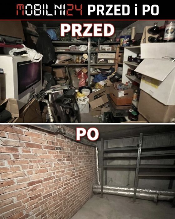Przeprowadzki,czyszczenie,utylizacja,sprzątanie,bagażówki,transport mebli opróżnianie strychów piwnic mieszkań garażu wywóz odpadów rozbiórki Wywóz