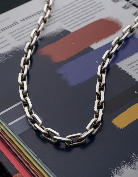 Срібний ланцюжок 80г Якірний чоловічий, мужская серебряная цепочка 925