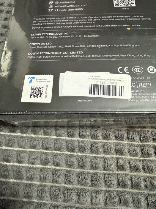 Cowin E7 Pro, ANC, активне шумозаглушення USA оригінал