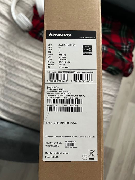 Laptop Lenovo plus torba