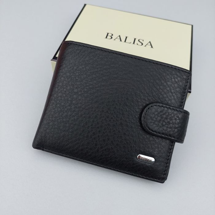 Гаманець чоловічий Balisa шкіряний кошелек мужской кожаный чёрный