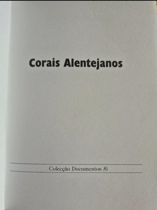 Livro " Corais Alentejanos"