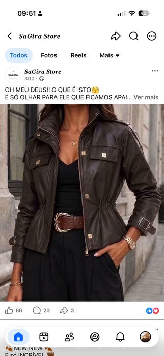 Casaco senhora castanho