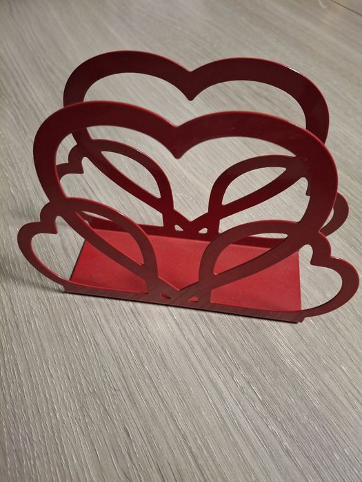 Serwetnik czerwony serca