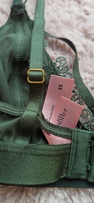 hunkemöller XS miękki koronka stanik biustonosz zielony
