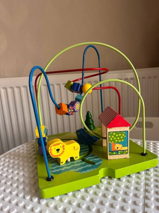 Деревянная игрушка пальчиковый лабиринт животные