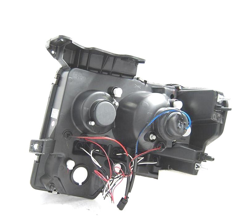 CONJUNTO DE FARÓIS PARA FORD F150 MK12 08-14 ANGEL EYES + LED CROMADO