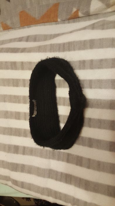 Opaska z wełny czarna