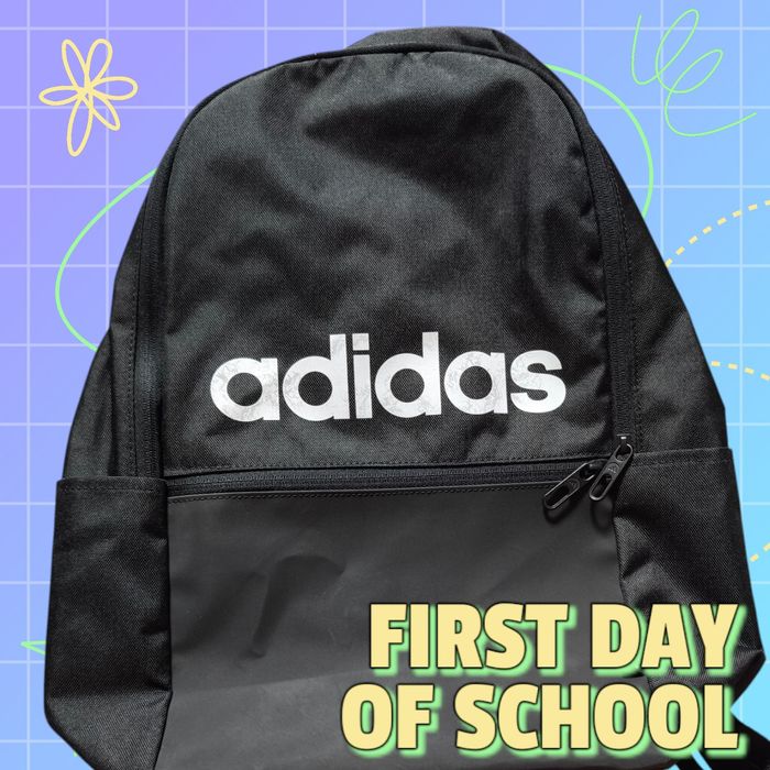 Oryginalny plecak Adidas lekki czarny dwa zamki + miejsce na bidon