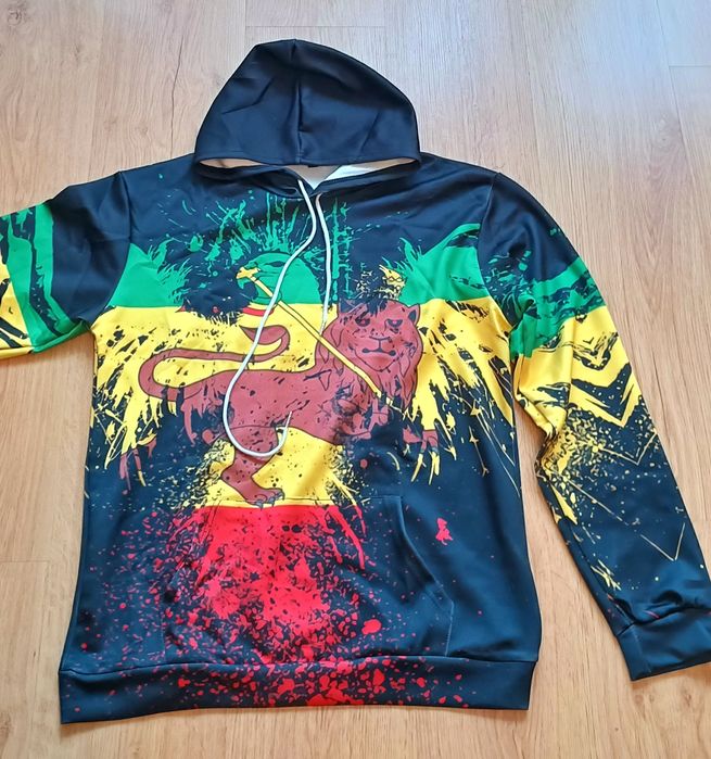Bluza z kapturem  hoodie reggae, rasta, Jamaica, Marley.Rozmiar L. New