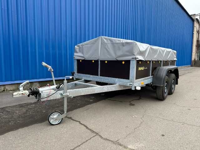 Прицеп Міцний Двовісний оцинкований Причіп з гальмами