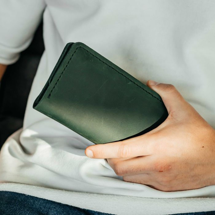 Чоловіче портмоне шкіряне Longer зелене