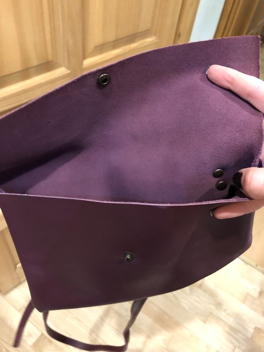 Сумка кожаная украинского бренда Wings бордовая марсала тренд