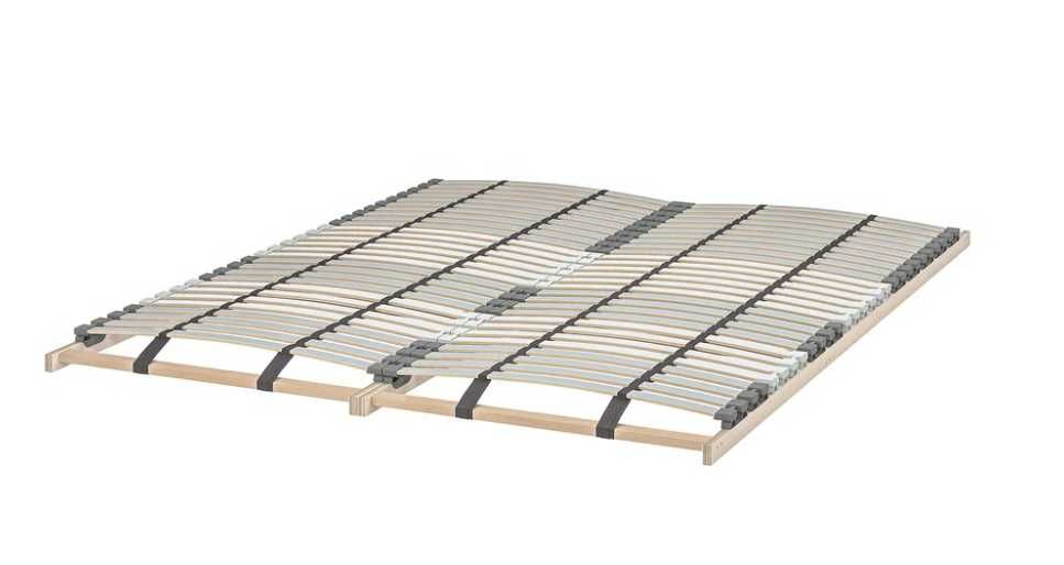 Cama IKEA IDÄNAS 140x200 cm + colchão VAGSTRANDA + estrado de ripas LÖNSET