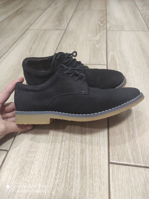 Замшеві темно-сині туфлі M&S, 35 розміру