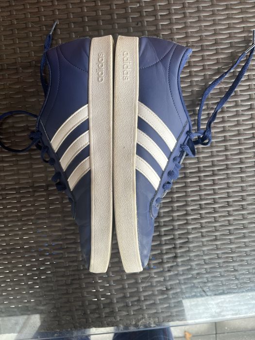 Adidas Courtset Sneakers Navy Blue White Stripes - Size UK 11 / EU 46