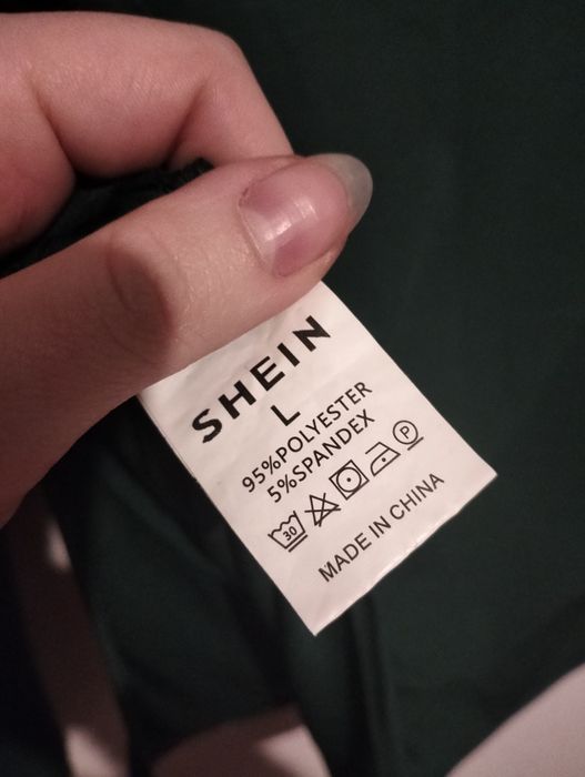 Body golf na długi rękaw butelkowa zieleń shein