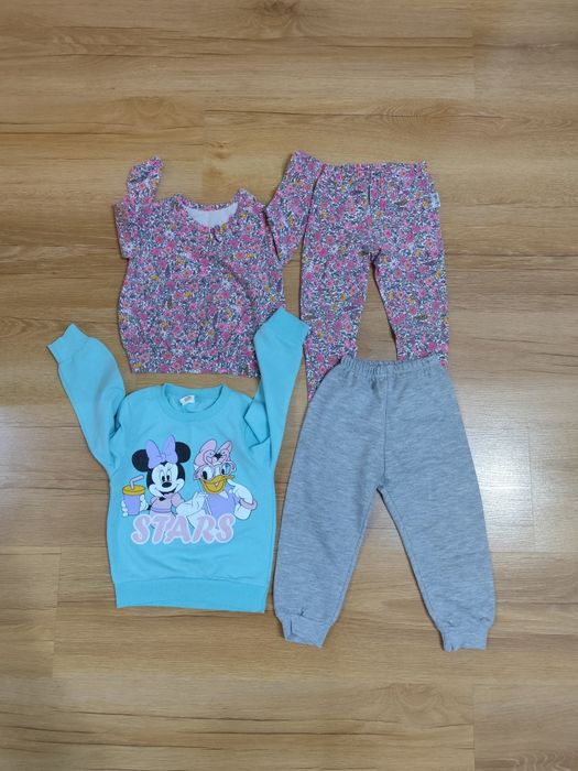2 zestawy dresowe dla dziewczynki bluza spodnie r.86