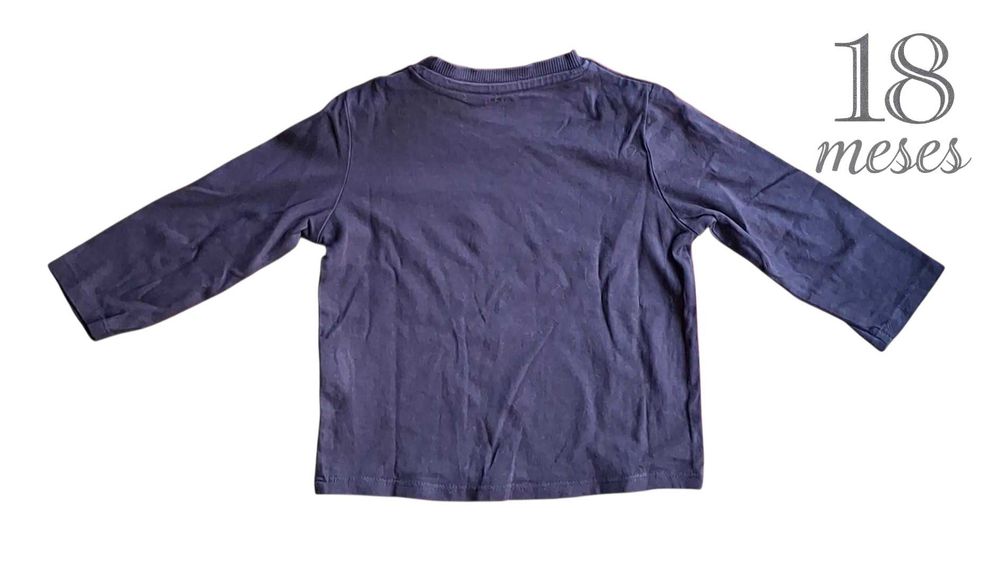 Camisola Fina Preta Kiabi 18 meses