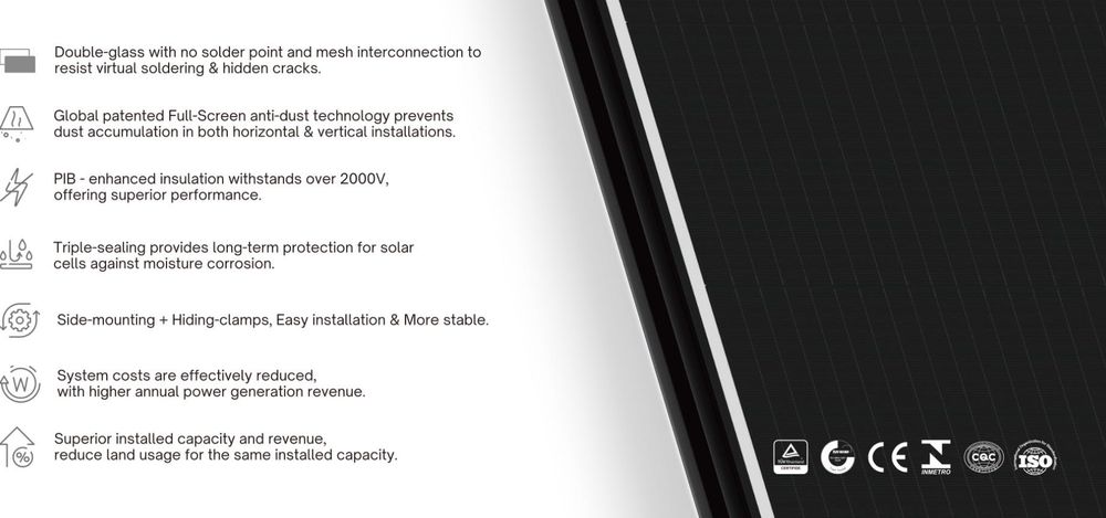 Panel PV DAH Solar 470W Bifacial full screen Black frame–289 zł z VAT ...