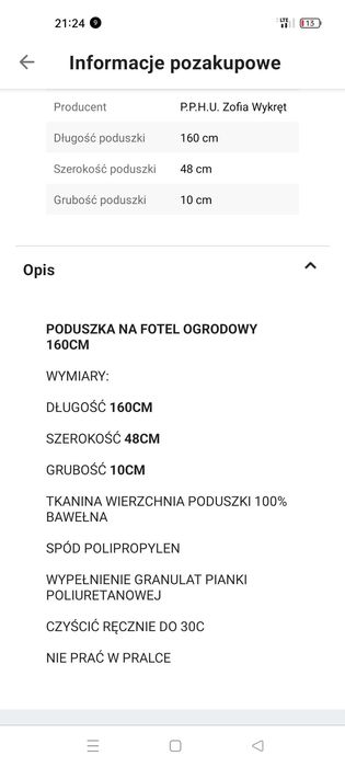 Poduchy ogrodowe nowe 2 szt