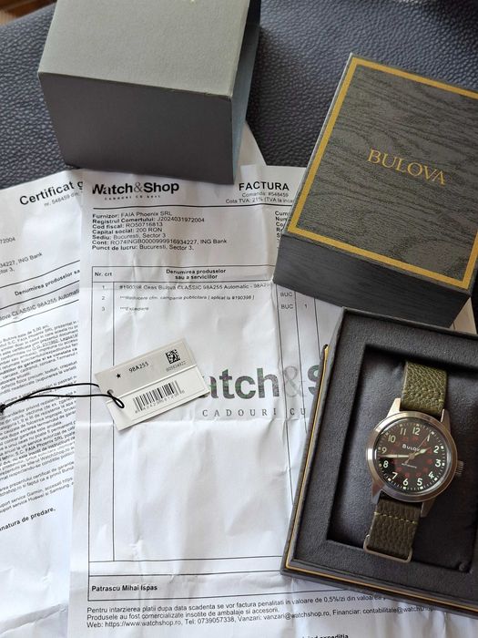 Zegarek męski Bulova Military Hack Automatic