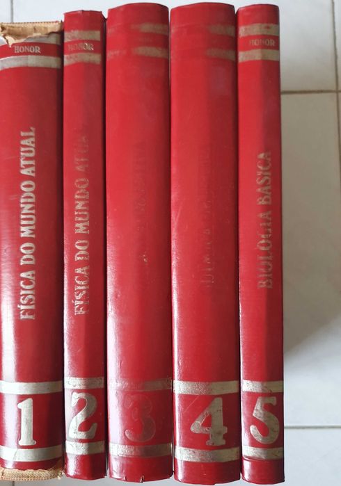 5 livros de Física, Química, Biologia - Ensino Fundamental 1968/1972